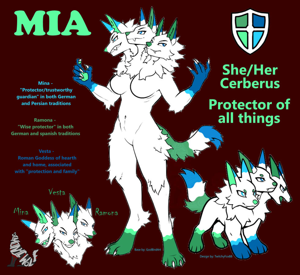 MIA - Cerberus - She/her - Click the image to see her FurAffinity page to see and find out more!