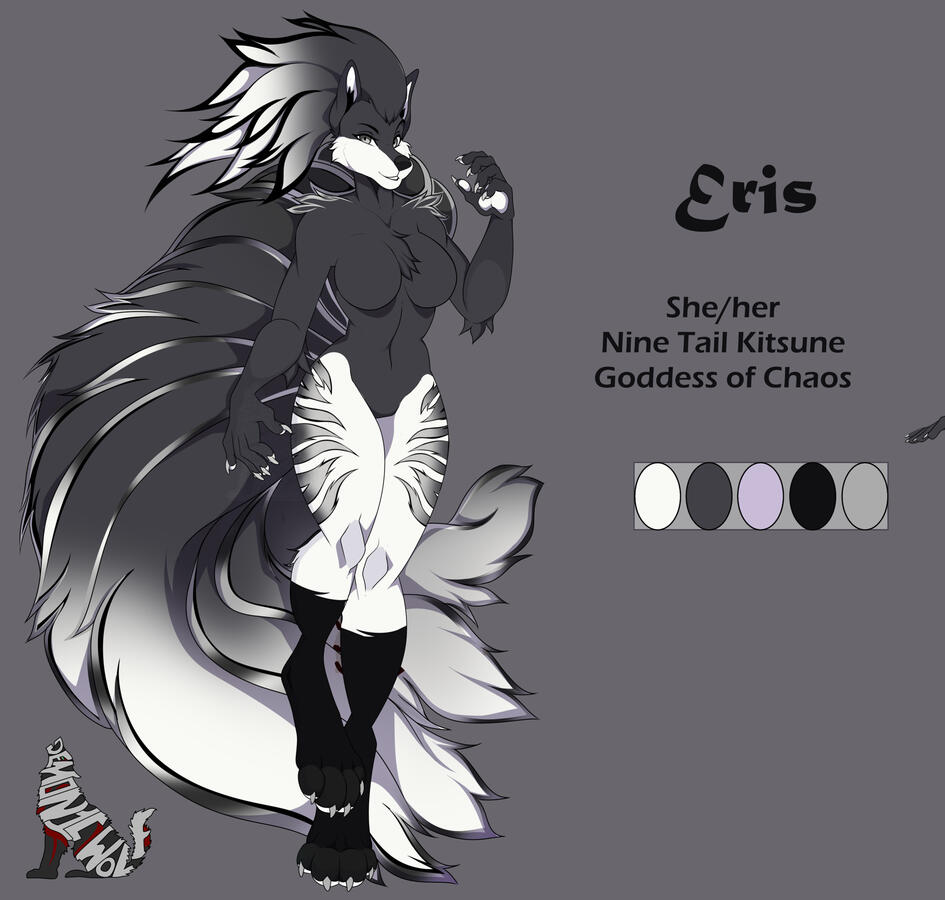 Eris - Ninetails Kitsune - She/her - Click the image to see her FurAffinity page to see and find out more!