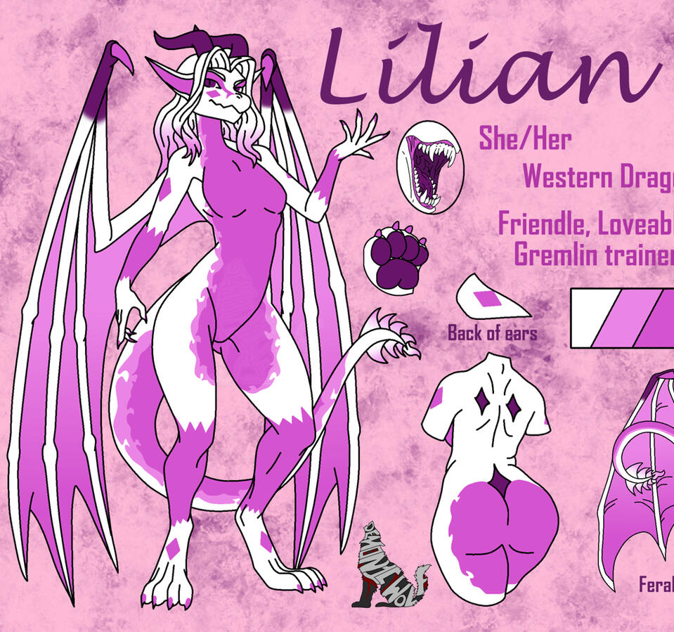 Lilian - Western Dragon - She/her - Click the image to see her FurAffinity page to see and find out more!