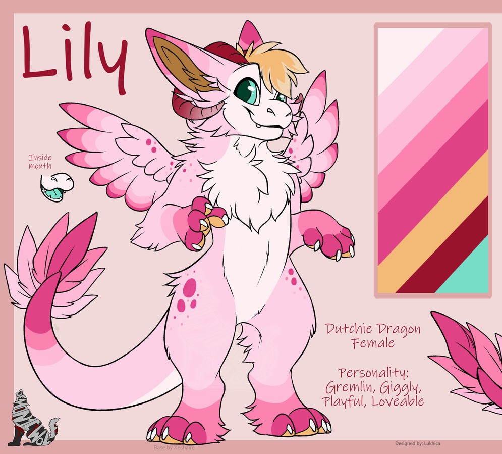 Lily - Dutch Angel Dragon - She/her - Click the image to see her FurAffinity page to see and find out more!